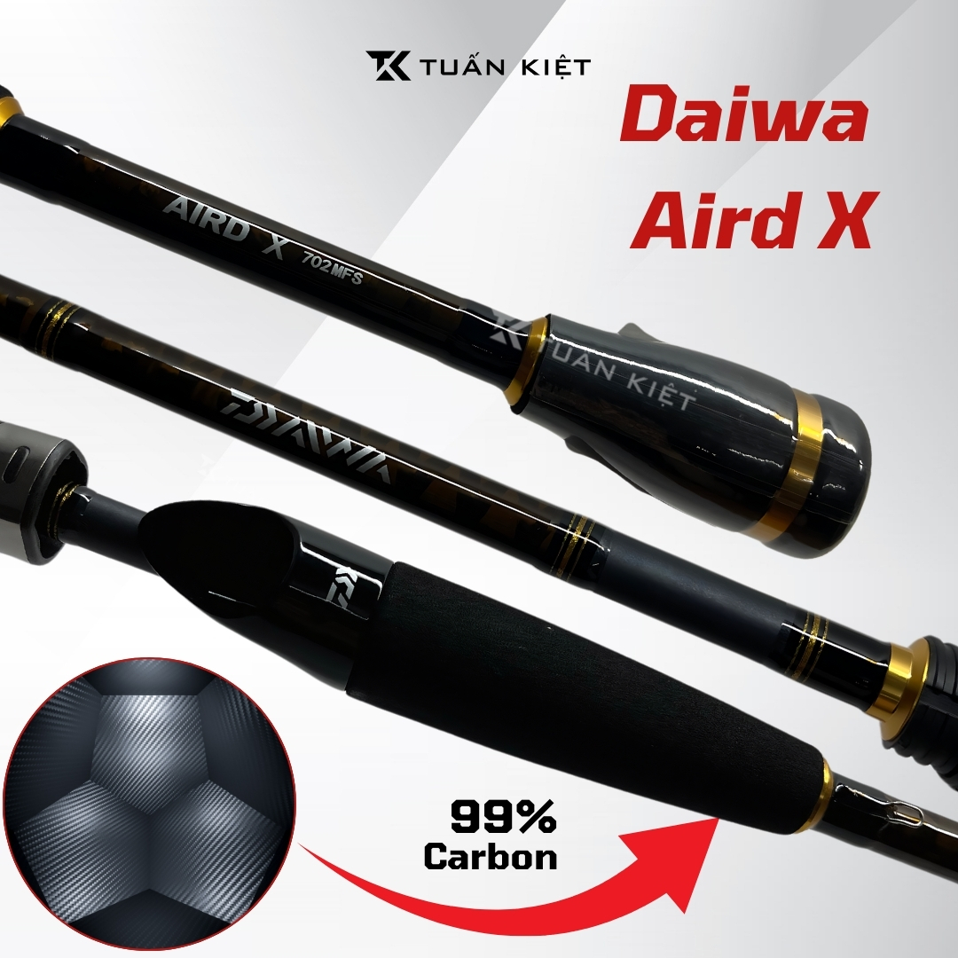 Cần lure máy đứng Daiwa AIRD X 2 khúc cắm