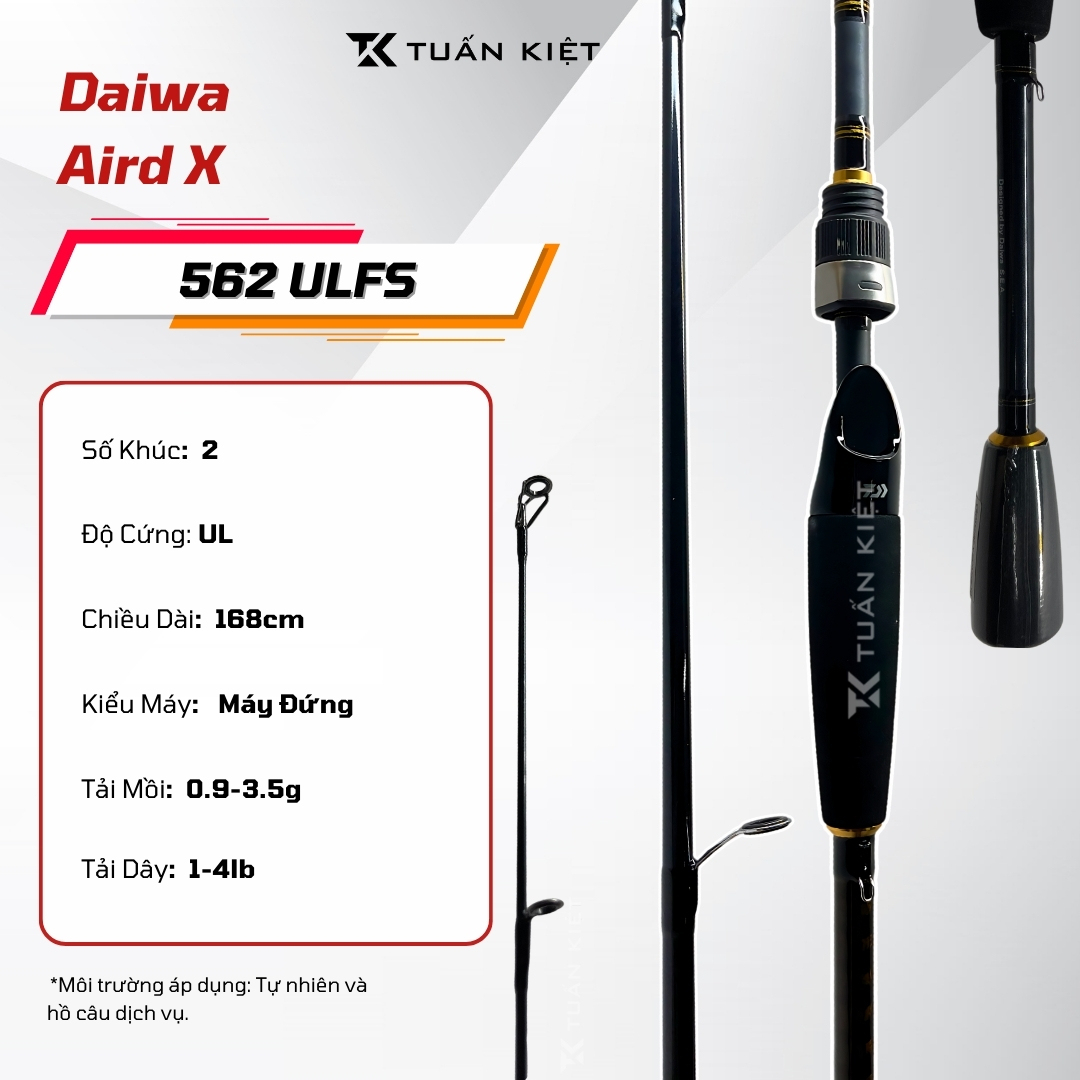 Cần lure máy đứng Daiwa AIRD X 2 khúc cắm