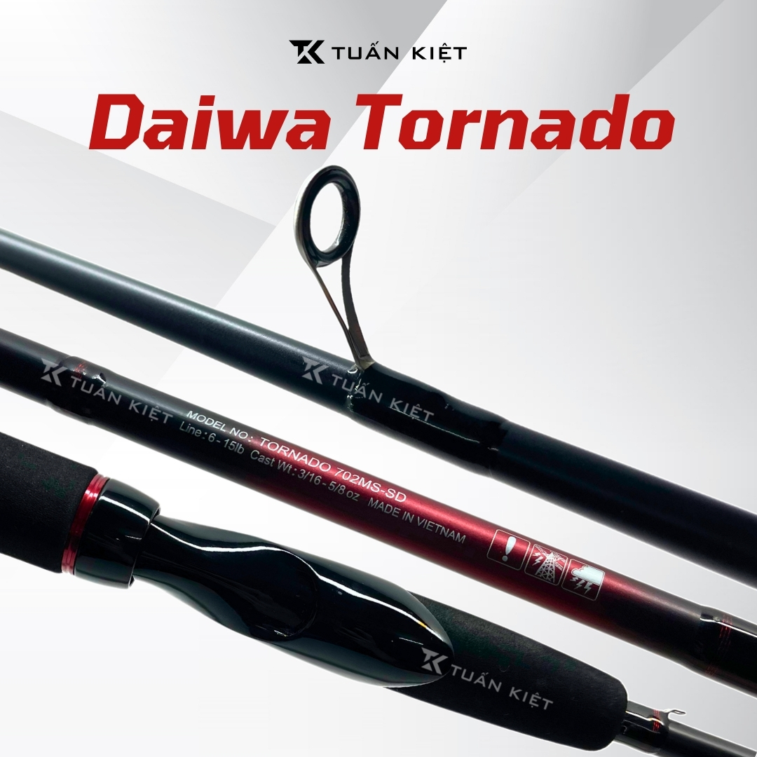 Cần lure máy đứng Daiwa Tornado 702MS/602MS/602LS-SD - New 2020