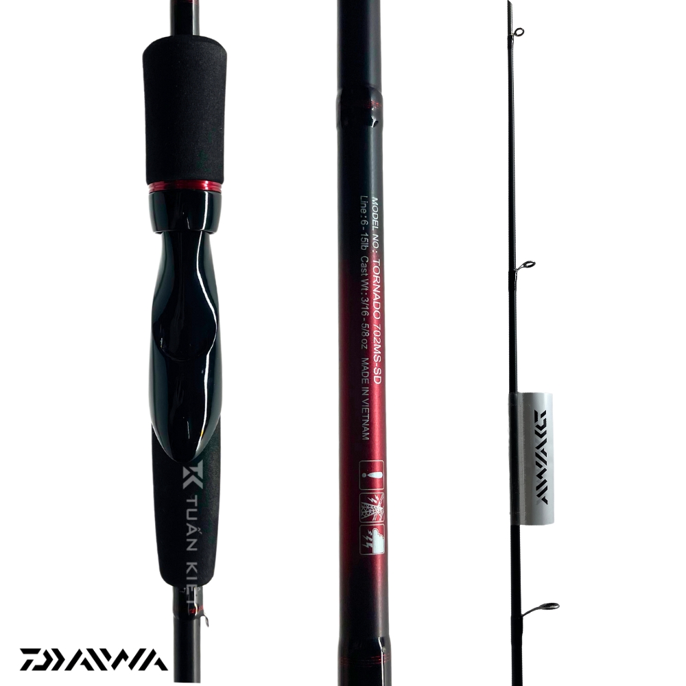 Cần lure máy đứng Daiwa Tornado 702MS/602MS/602LS-SD - New 2020