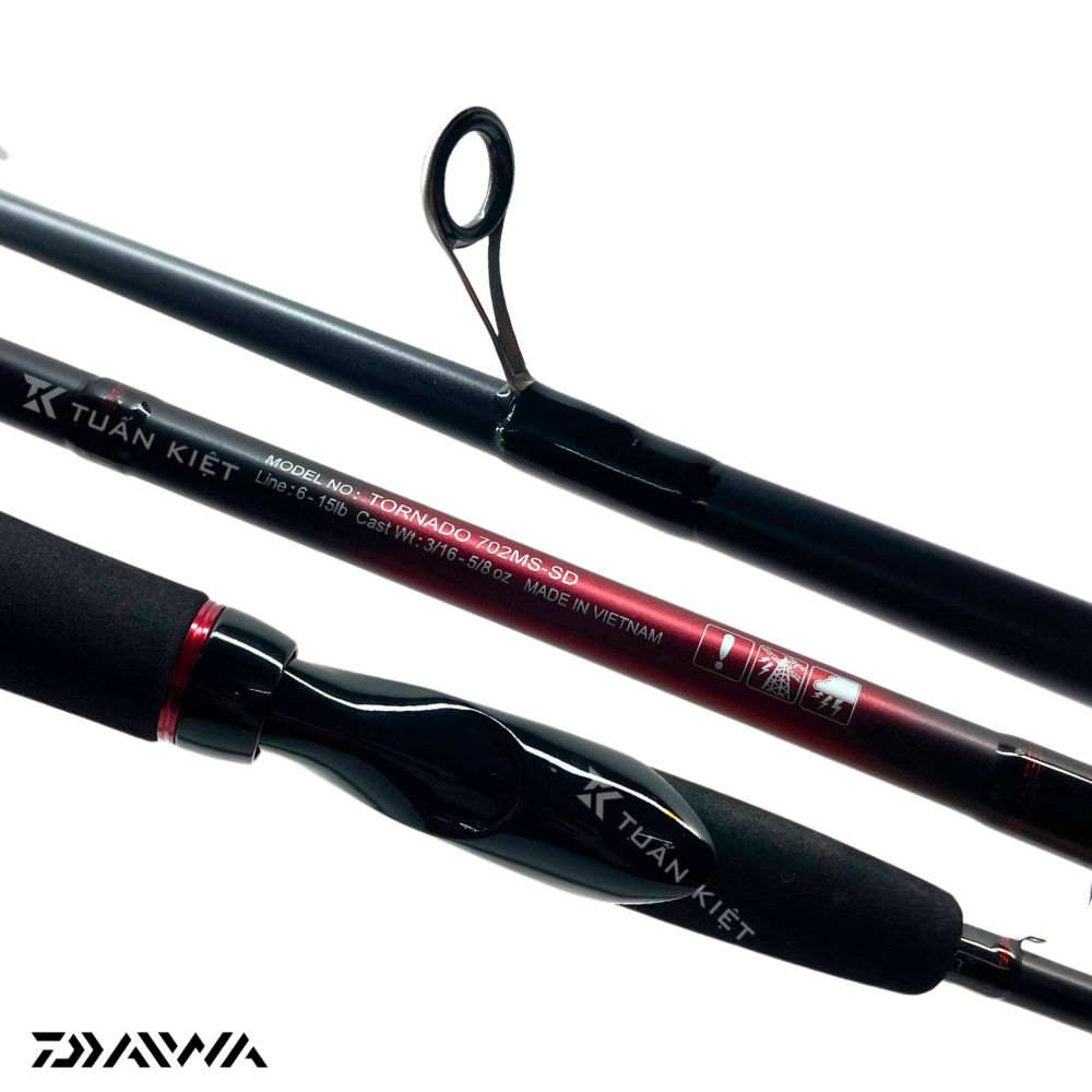 Cần lure máy đứng Daiwa Tornado 702MS/602MS/602LS-SD - New 2020