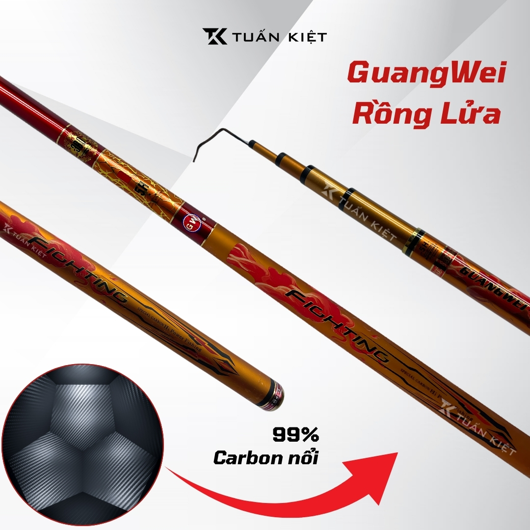 Cần câu tay Gw rồng lửa 5H