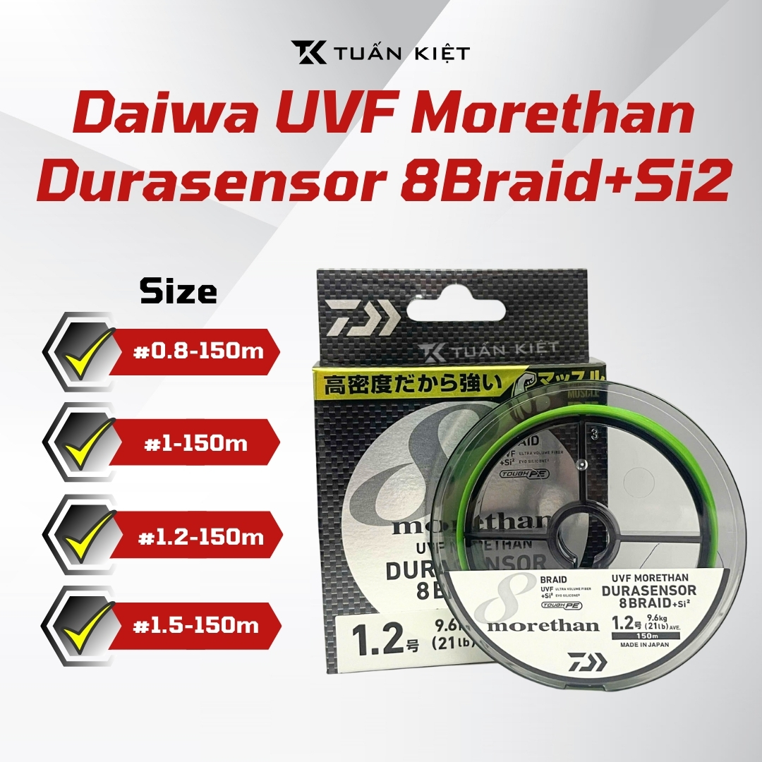 Dây dù PE Daiwa Morethan Durasensor +Si X8