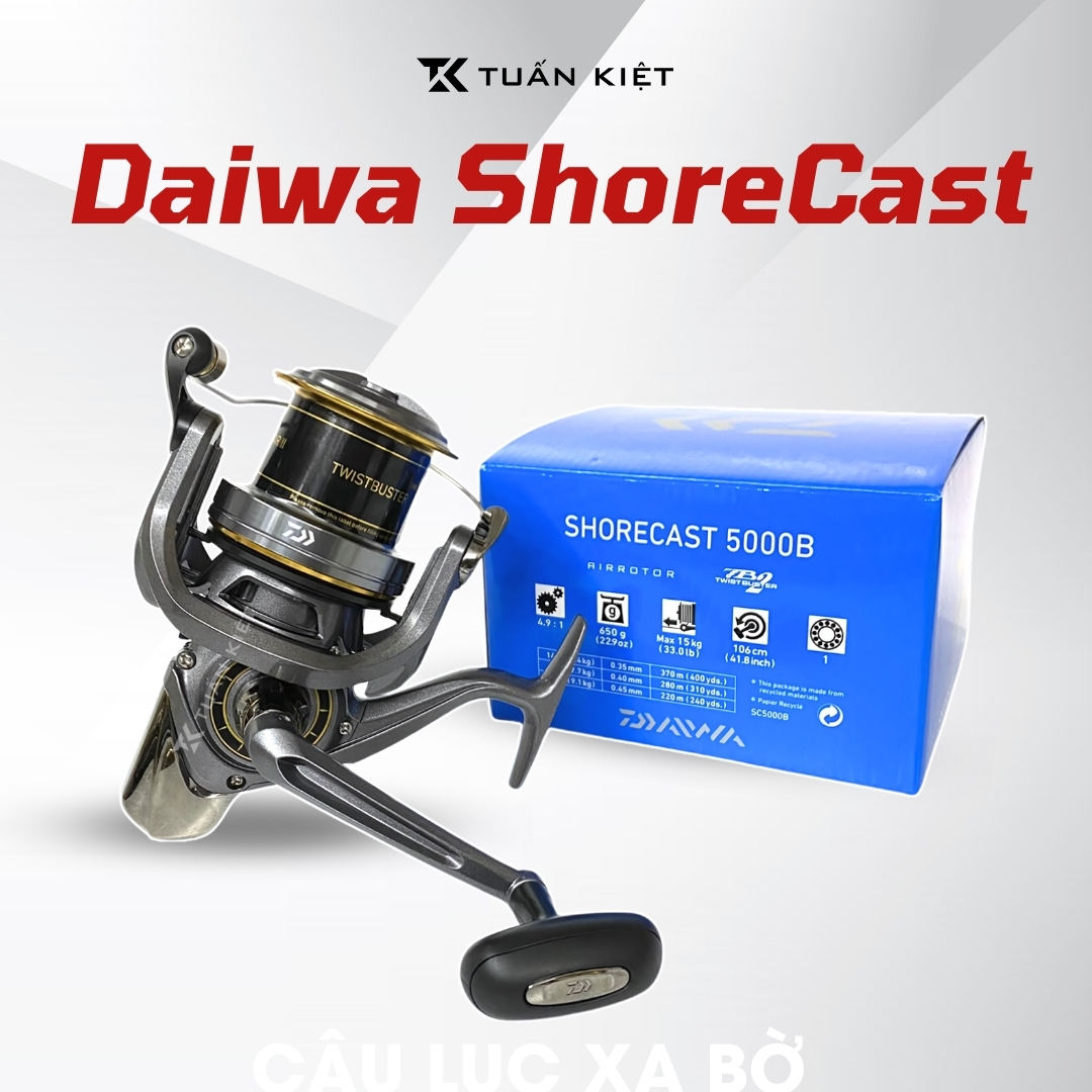 Máy Câu Cá Daiwa SHORECAST 5000B Cối Nông