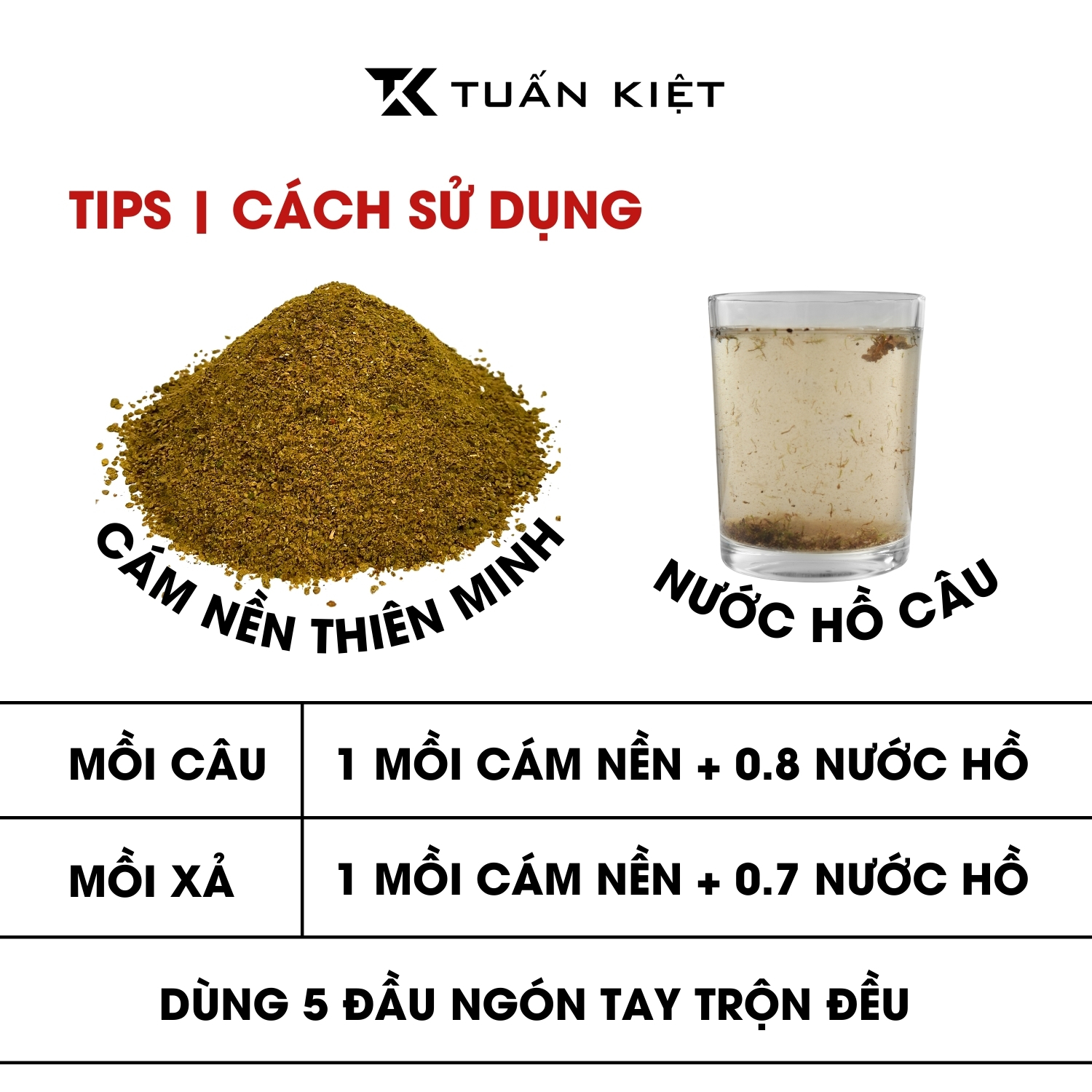 Cách sử dụng mồi Cám nền vị thơm Thiên MInh