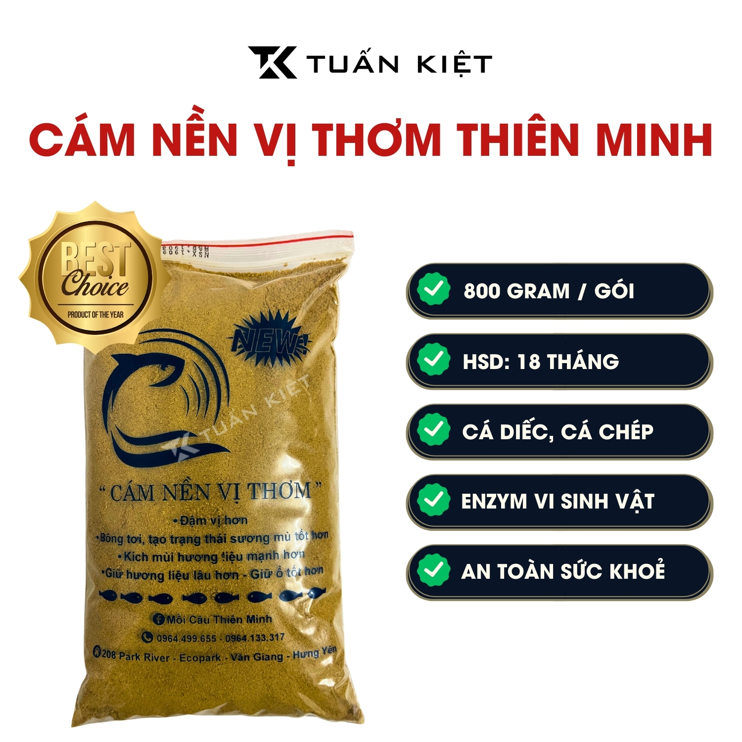 Thông tin mồi Cám nền vị thơm Thiên MInh