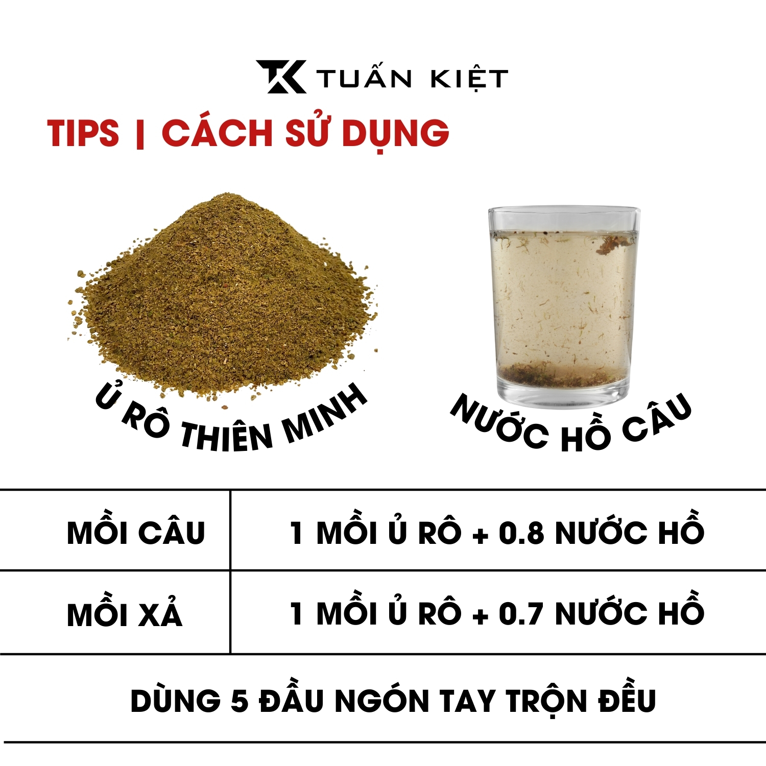 Cách sử dụng mồi câu Ủ rôThiên Minh
